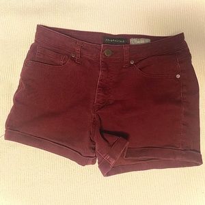 Red Jean Shorts